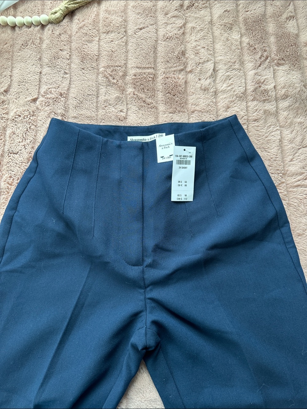 Abercrombie & Fitch Men's Dark Blue Dress Pants